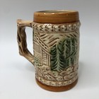 Vintage Ceramic German-style Beer Stein Mug 5 Inches Action Japan Brown