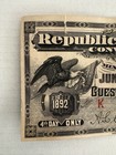 1892 Ticket Vintage Republican National Convention Ticket Benjamin Harrison