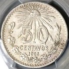 1905  Pcgs Au Mexico 50 Centavos 9 Over Inverted 9 Error Silver Coin  25062204c 