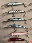 12 Fishing Lures Deep Diver Lot Crankbaits Rebel Or Norman Trolling Walleye  073