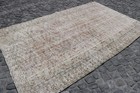 Oriental Area Rug 5 8x9 2  Brown Gray Faded Distressed Medallion
