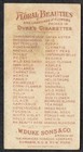 1892  N75  Duke Tobacco Card  Floral Beauties  10  Morning Glories  Bonds Of    