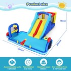 Giant Kids Inflatable Double Water Slide Bounce House Splash Pool W  550w Blower