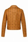 Mcm Women s Visetos Cognac Leather Biker Jacket Xs-5xl  custom Black Friday Sale