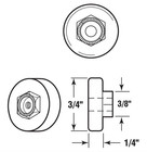 4-pack 3 4 Inch Nylon Shower Door Rollers With Steel Bearings For Smooth Sliding