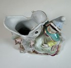 Pico Japan Ceramic Pixie Elf Girl   Fish Planter Figurine Vase 5 75  Kitsch 1950
