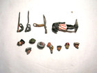Vintage Original Britains Lead Soldier Parts Swing Arm Heads Parts Lot Etc    