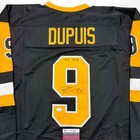 Autographed signed Pascal Dupuis Pittsburgh Black Hockey Jersey Jsa Coa