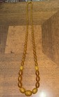 Vintage  Egg Butterscotch Bakelite Oval  40   flapper Necklace 
