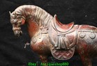 10 2  old Chinese Dynasty Bronze Gilt Fengshui Zodiac Year Animal Horse Statue