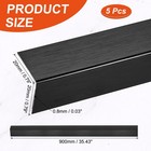5pcs Aluminum Corner Guards  35  X 0 8  Metal Corner Protectors  Brushed Black
