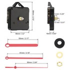 1set Quartz Clock Movement Kit 1 2  Shaft For 2-3mm Dial Thick Pink