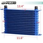 Universal 15 Row 10an Aluminum Engine Transmission Oil Cooler And 7  Cooling Fan