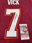 Michael Vick Virginia Tech Signed Custom Maroone Jersey Jsa Witness Coa Vt Hof