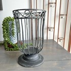 Eclectic Revival Upcycled Hand Painted Vintage Metal Cage Hurricane Candleholder