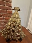 Vintage Virginia Metalcrafters Williamsburg Christmas Apple Tree Brass Trivet