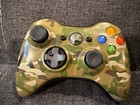 Official Microsoft Xbox 360 Camo Wireless Controller    Works Great  Authentic 