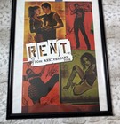 Rent Broadway Musical Cast Signed Window Card Poster W  Program   2 Tickets