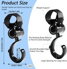 2 Pcs 360   Rotating Walker   Stroller Hooks  Multipurpose Hangers