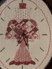 Large Vintage Cross Stitch Lamp Picture Made Into A Clock - Not Working