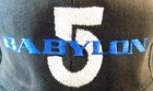 Warner Bros  babylon 5  Logo Black Black Brim Cap Hat   Unused Fan Club 1997