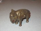 Antique Cast Iron Still Penny Bank Elephant Wt Tucked Trunk Arcade Usa