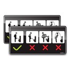 Funny Bathroom Signs 2 Pack 4  X 8  Premium Acrylic Urinal Signs Funny  please 