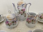 Antique China Childs Tea Set Teapot Sugar Creamer 6 Cups Saucers Germany 