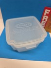 Vintage Kraft Cheese Singles Plastic Storage Container Hinged Reusable Clear New
