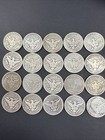  10 Face Barber Silver Half Dollar Roll  20 Coins  Circulated Assorted Years 