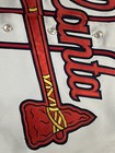 1987 Game Worn Used Issued Johnny Sain Atlanta Braves Road Jersey 48