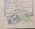 Bahrain Early Vintage Fiscal Revenue Stamps On Used Passport Visas Page 