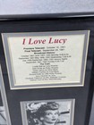 Vintage I Love Lucy Framed Art Cast Photo Biography 12x15 Black Lacquer Frame