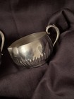 Oneida Silversmiths Fluted Silver Plate Creamer And Sugar - Vintage
