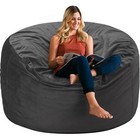 Giant Bean Bag Chair Memory Foam Soft Velvet Cozy Relaxing Gaming Lounging Grey