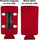 Blank Magnetic Neoprene Collapsible Slim Can Coolie  Choose Color And Quantity