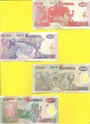 Zambia 50 100 500 1000 Kwacha 2009 Uncirculated Set Of 4