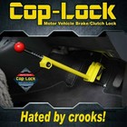 Cop-lock Anti-theft Brake clutch Pedal Lock Car Security - 70mm Max Pedal Depth 