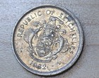 1982 Seychelles 25 Cents Black Parrot