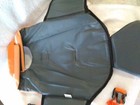 New Pet Dog Flotation Life Vest Medium W pull Strap Orange Fish