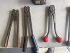 Lot Of 9 Vintage Strapping Tools Including Fromm 5 8    Banding Manual Ratchet