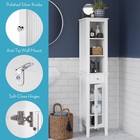 Prescott Tall Bathroom Storage Cabinet With Reeded Soft-close Glass Door 3 Op   