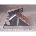 Polaroid Sx-70 Land Camera Silver Brown Leather Untested- Needs Repair