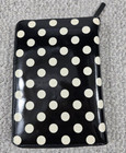 Kate Spade New York Carlisle Black   White Polka Dot Agenda Zippered Organizer