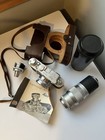 Lot Lecia 35mm Iiif Red Dial Summitar 50mm 1 2 W Extra Lens And Case Untested