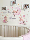 Pink Bunny Nursery Wall Decals-baby Girl Room Rabbit Wall Decor  Animal Stickers