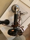Antique Vintage Dean Electric Bakelite Shaft Candlestick Telephone Phone