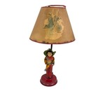 Antique Pair Set Western Cowboy   Cowgirl Table Lamps W  Shades Vintage