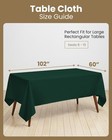 Utopia Kitchen Rectangle Table Cloth 2 Pack 60x102 Inches  Hunter Green     