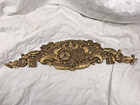 1930 Art Deco Antique French Gilded Bronze Pediment 14  Hardware Salvage 207